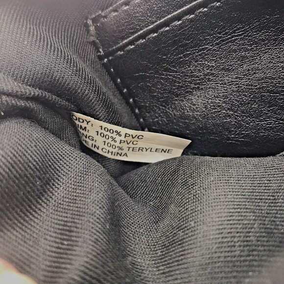 Steve Madden Black Croc Embossed Faux Leather Zip Close Ruffled Wallet Wristlet - Picture 9 of 9